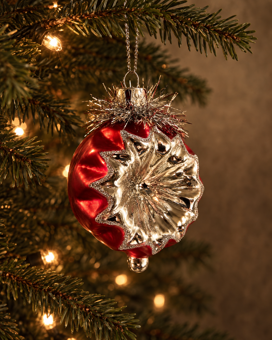The Red Glass Starburst Ornament