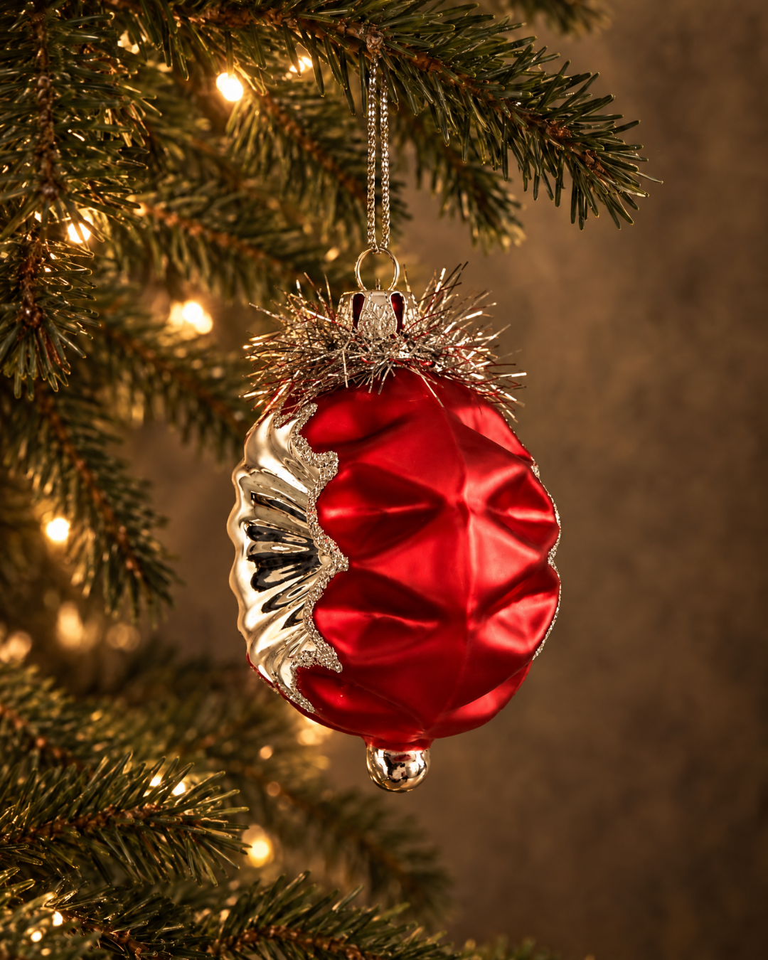 The Red Glass Starburst Ornament