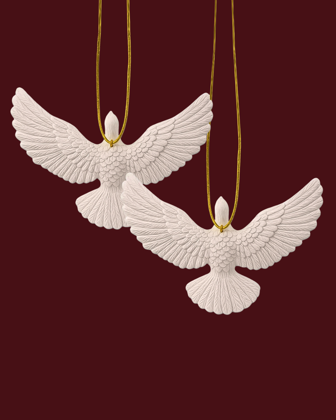 Turtle Dove Ornament Set: Vintage Ornament and Friendship Keepsake