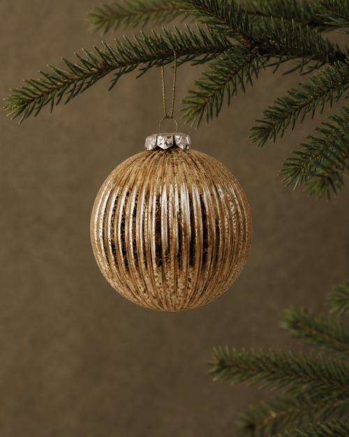 The Gold Glass Bauble Set