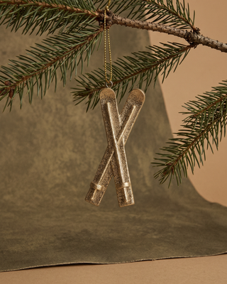 The Gold Sled Skis Ornament