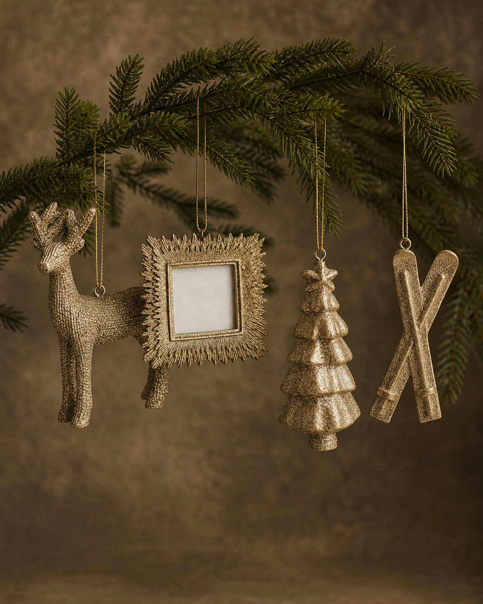 Modern Gold Christmas Ornaments