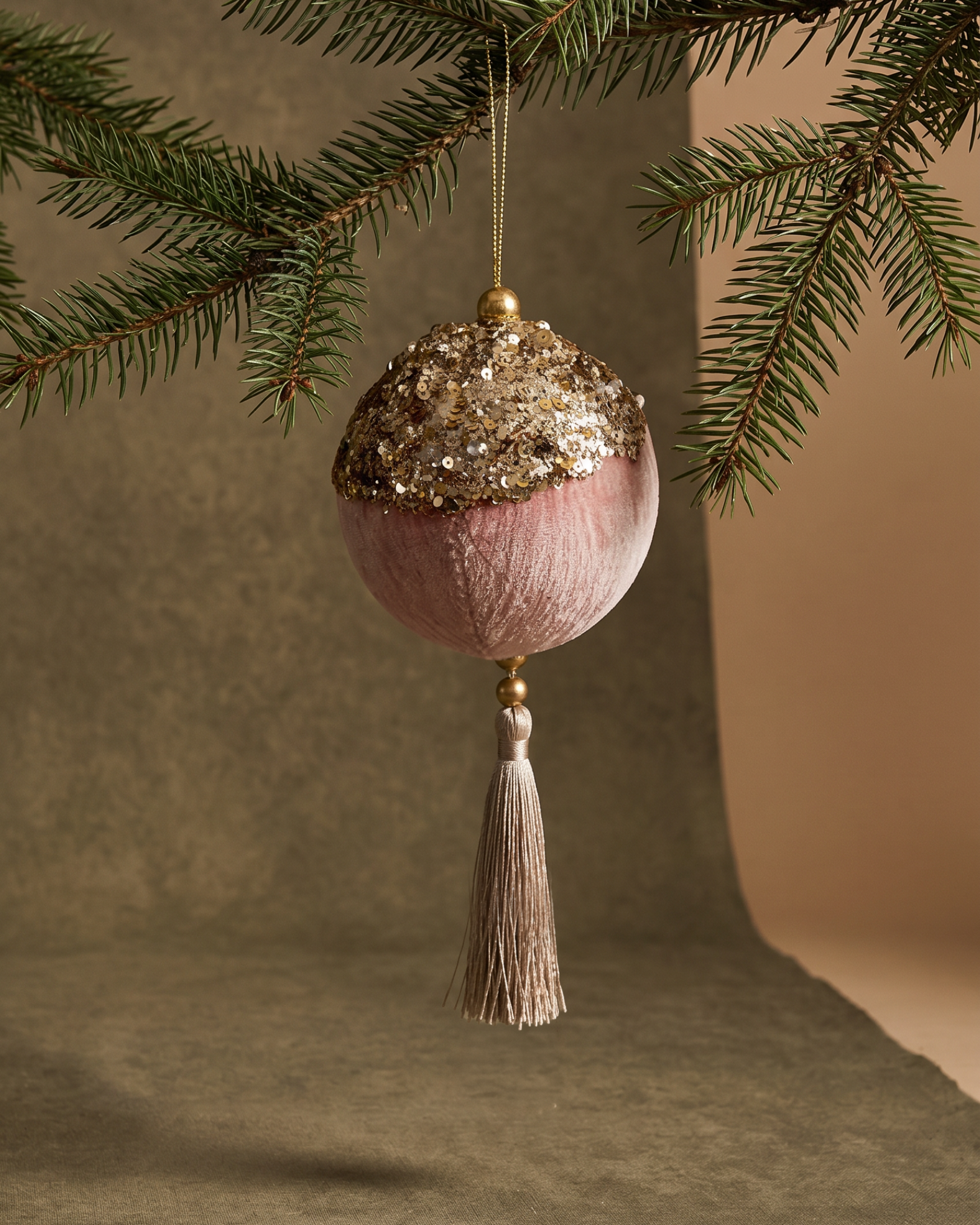 Velvet Tassel Ball Ornaments