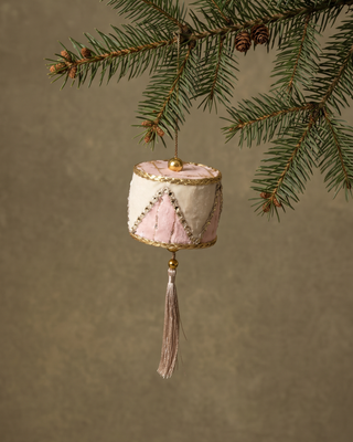 The Pink and White Tassel Drum