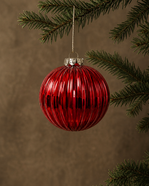 The Red Glass Bauble Set