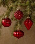 The Red Glass Bauble Set