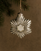 The Silver Star Glass Ornament
