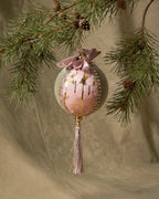 Pink Tassel with Bow Ball Ornament