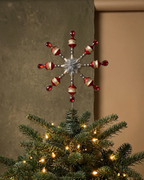 The Vintage Red and Silver Tree Topper