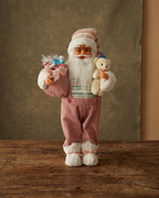 The Pink Santa with Bear Figure