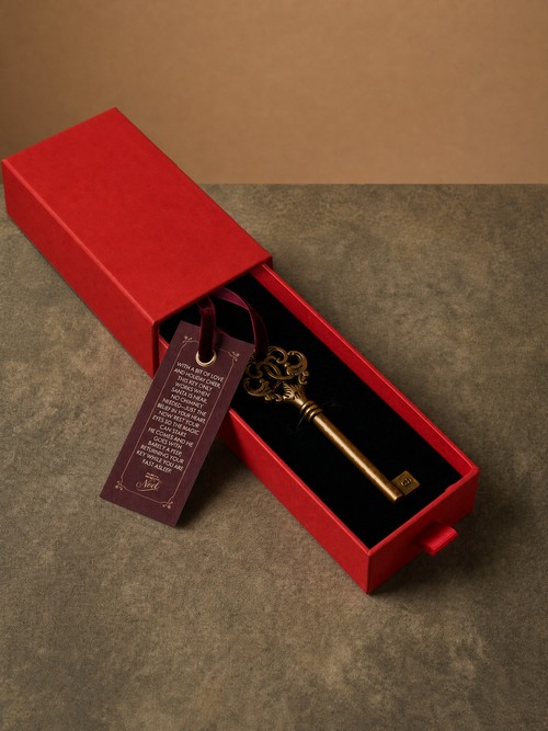 Magic Santa Key — Vintage Heirloom Santa's Key, Christmas Eve Box, Gold Christmas Ornament, Family Keepsake