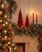 Red Velvet Layered Tabletop Trees