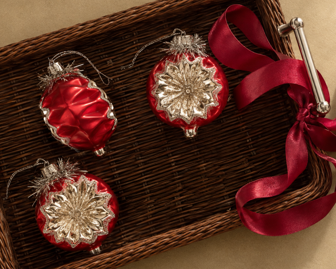 The Red Glass Starburst Ornament