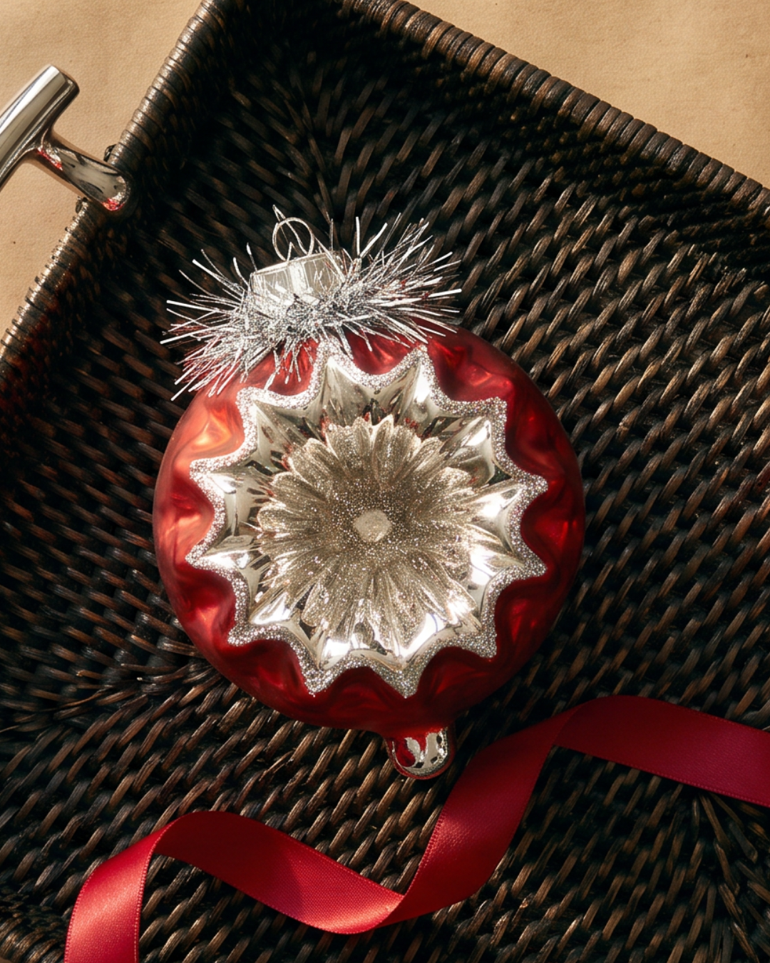 The Red Glass Starburst Ornament
