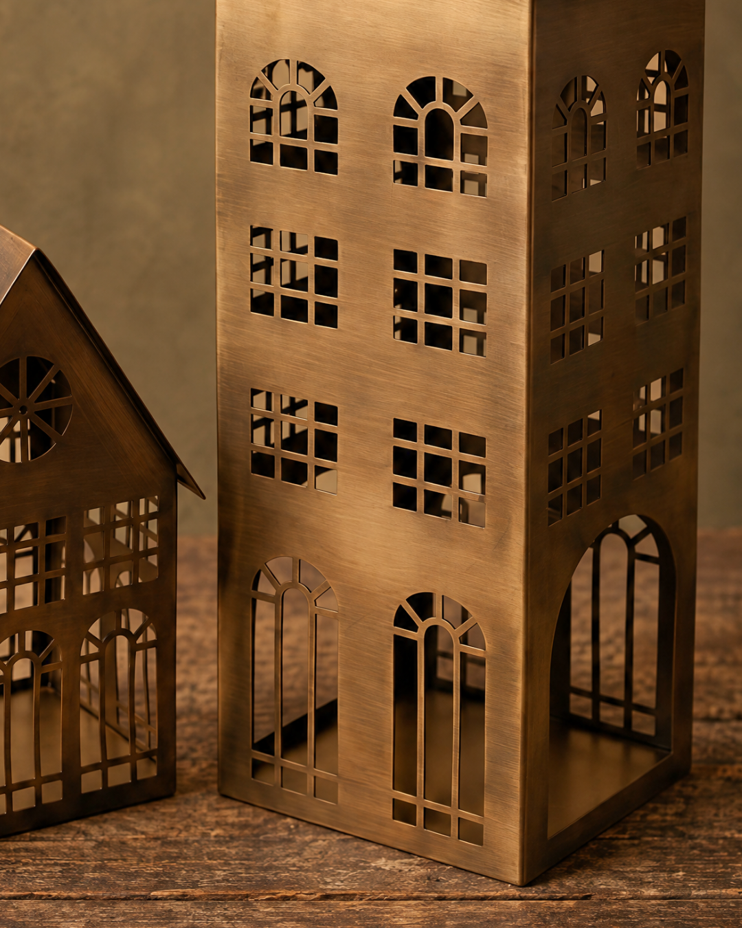 The Brass Holiday Village (Set of 2)
