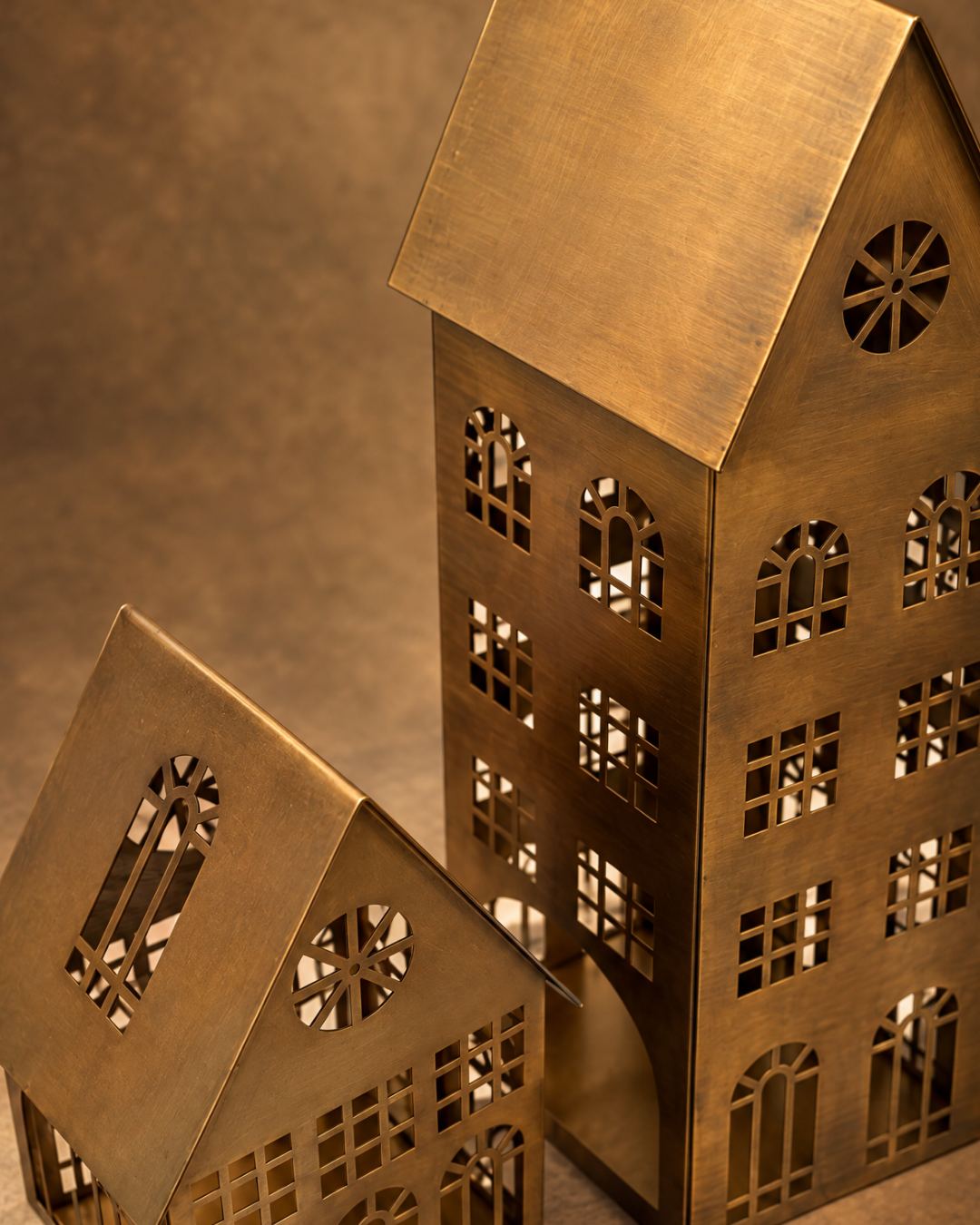 The Brass Holiday Village (Set of 2)