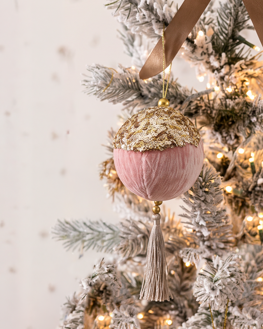 Velvet Tassel Ball Ornament Collection