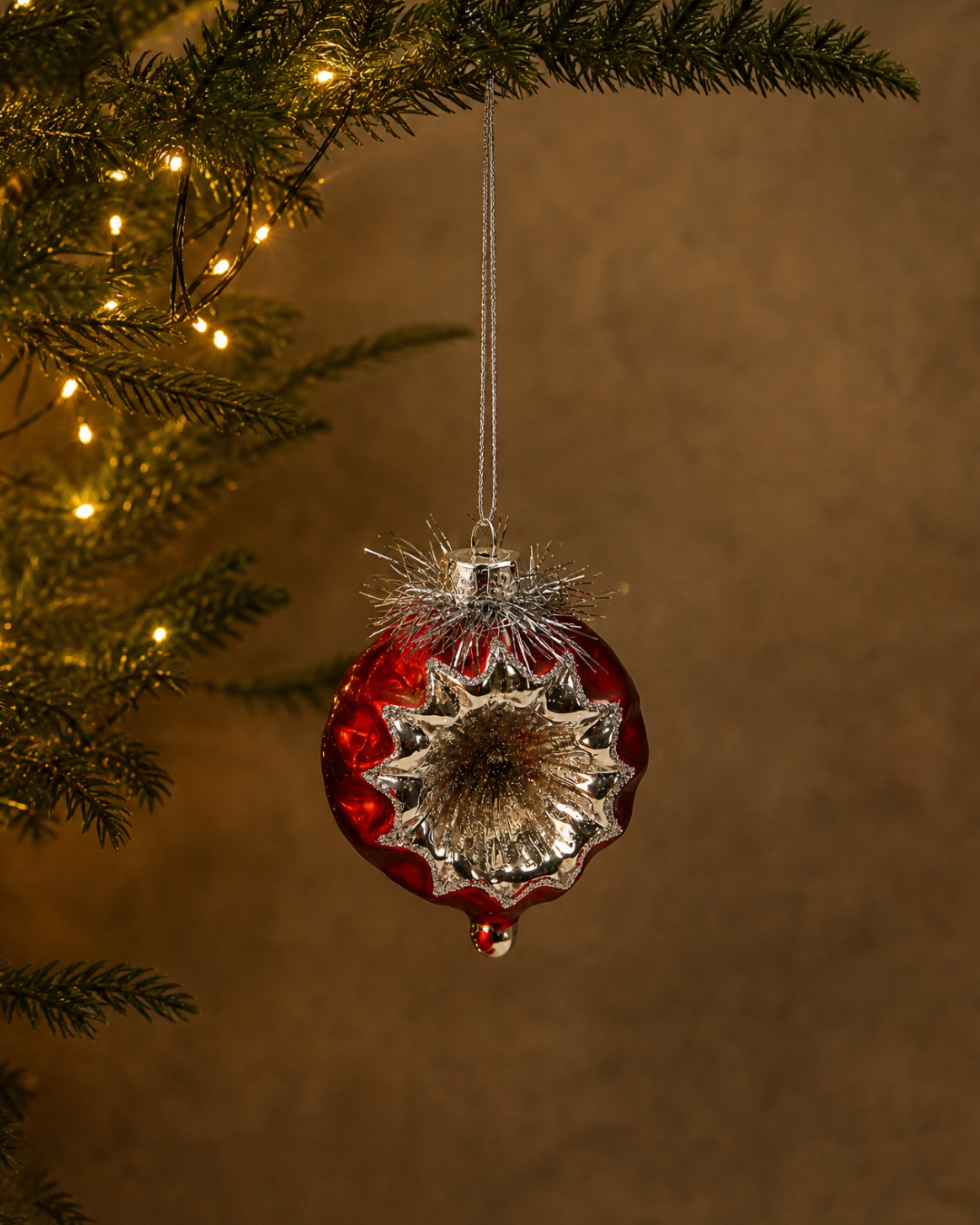 The Red Glass Starburst Ornament