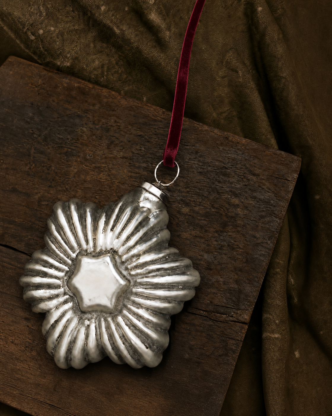 The Silver Star Glass Ornament