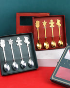 Silver Holiday Appetizer Spoons - Set of 4