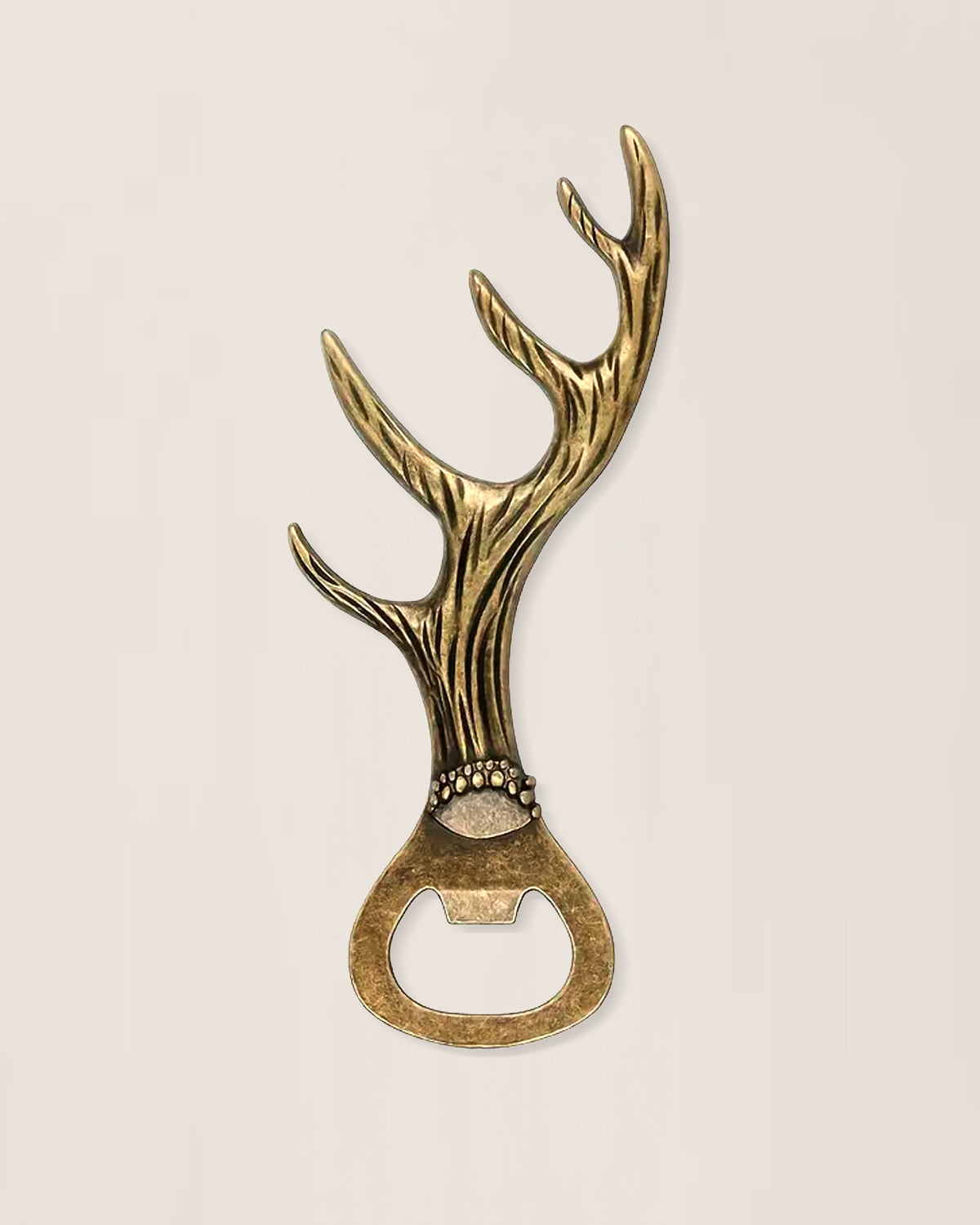 Bronze Stag Antler Bottle Opener and Bar Tool