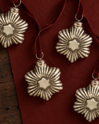Brush Silver Vintage Star Ornaments - 25th and Noel Heirloom ornaments