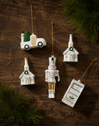 Shatterproof White and Gold Christmas Ornaments