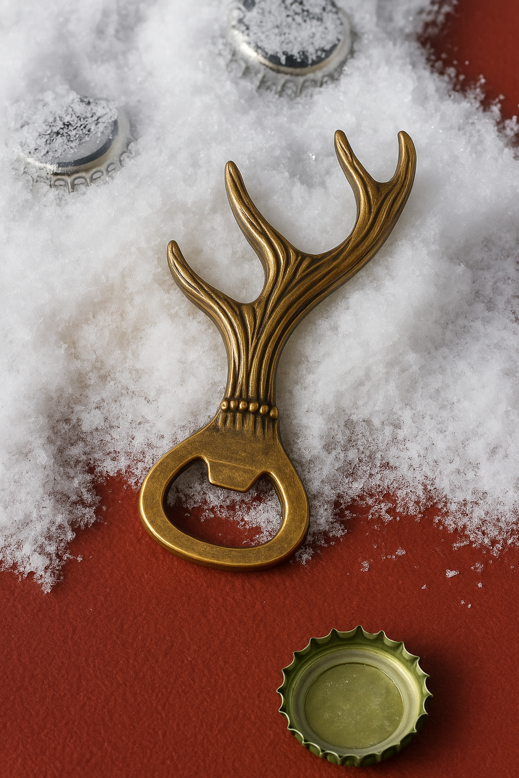 Bronze Stag Antler Bottle Opener and Bar Tool