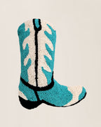 Cowboy Boot Pillow (Turquoise) – Western Holiday Gift & Christmas Decor