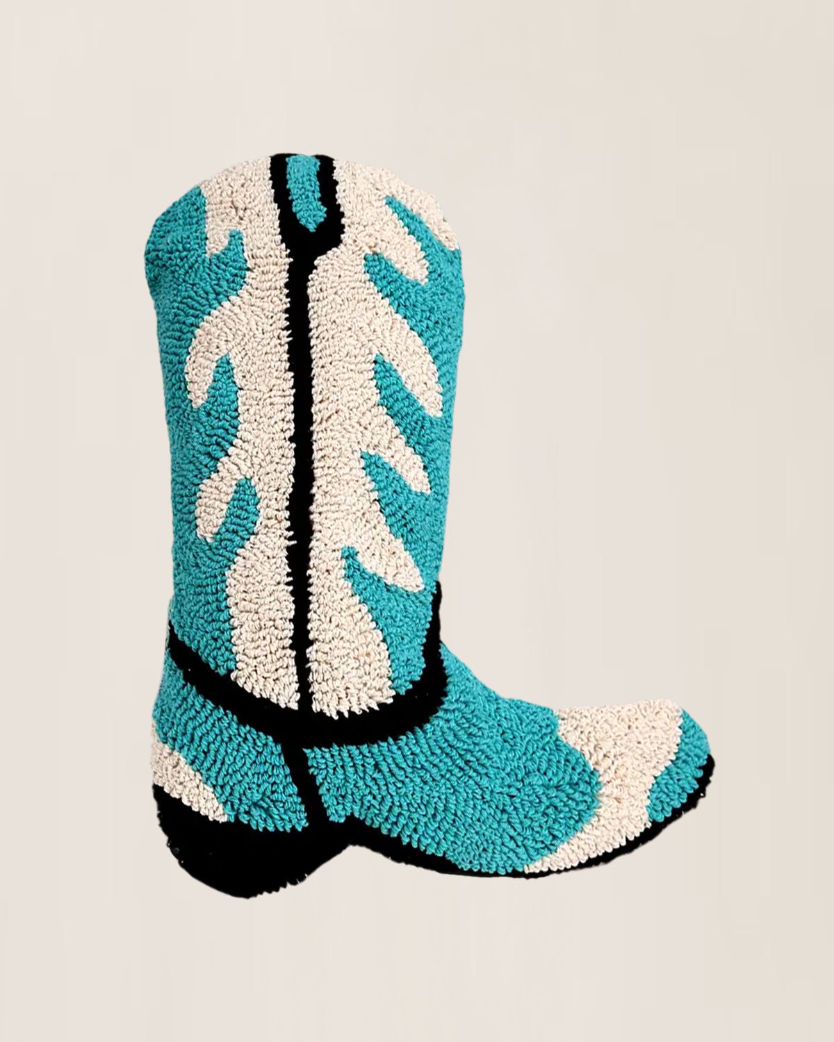 Cowboy Boot Pillow (Turquoise) – Western Holiday Gift & Christmas Decor
