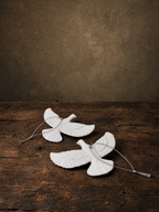 Turtle Dove Ornament Set: Vintage Ornament and Friendship Keepsake