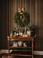 20" x 15" Rustic Christmas Wreath with Bell & Burlap Bow – Holiday Door Decor