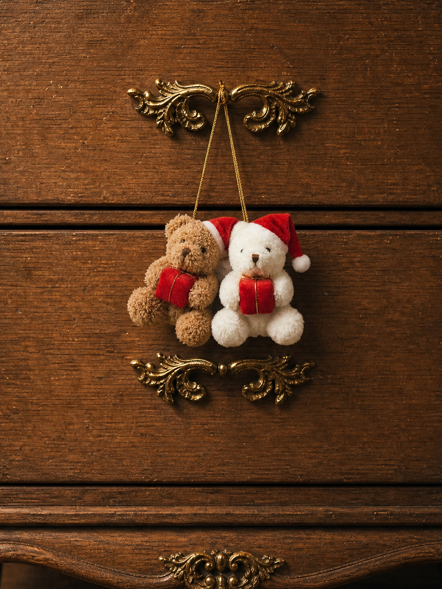 The Plush Teddy Ornaments with Gifts