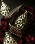 The Holly Finial Glass Ornament