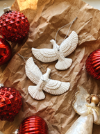 Turtle Dove Ornament Set: Vintage Ornament and Friendship Keepsake
