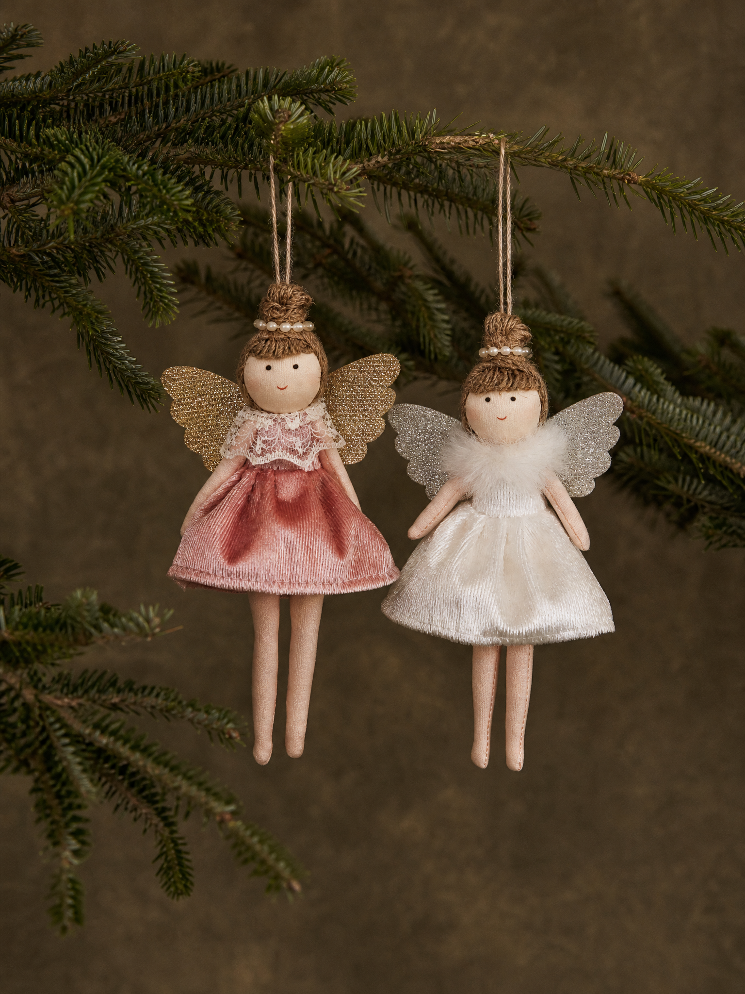 Velvet Angel Doll Ornaments