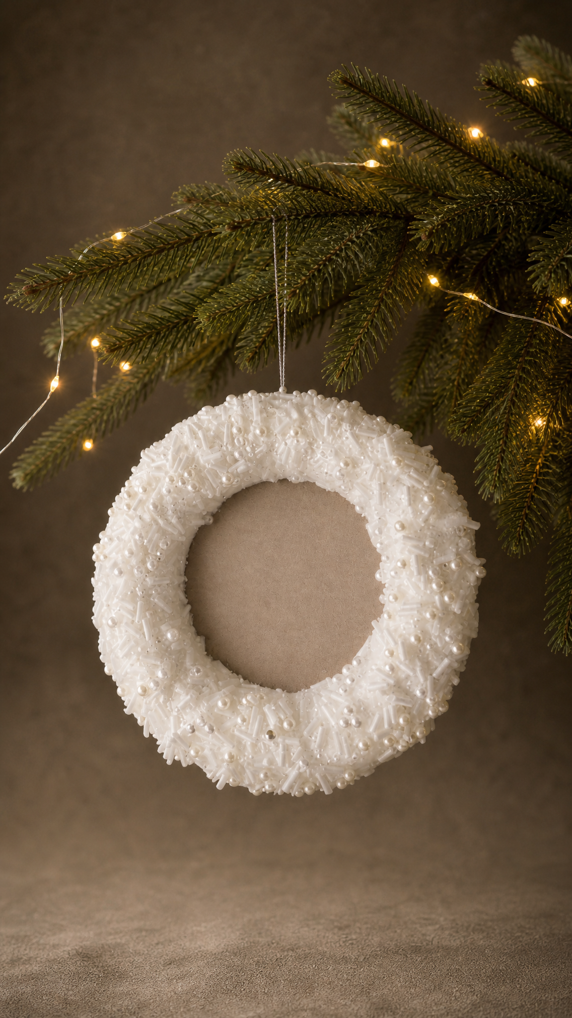 Pearl Beaded Frame Ornaments