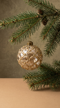 The Transparent Gold Floral Glass Ornament