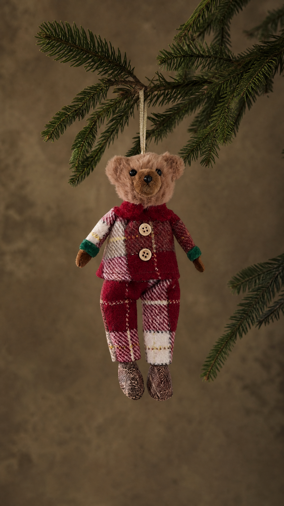 Dressed Teddy Bear Christmas Ornaments