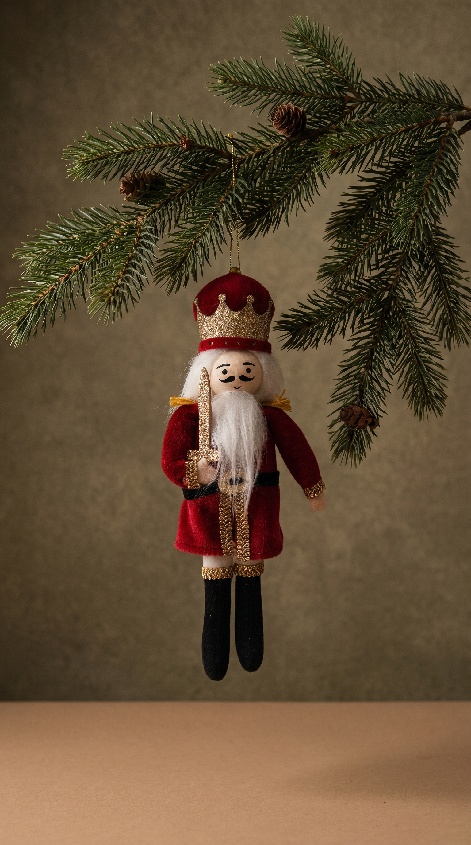 Fabric Nutcracker Ornaments