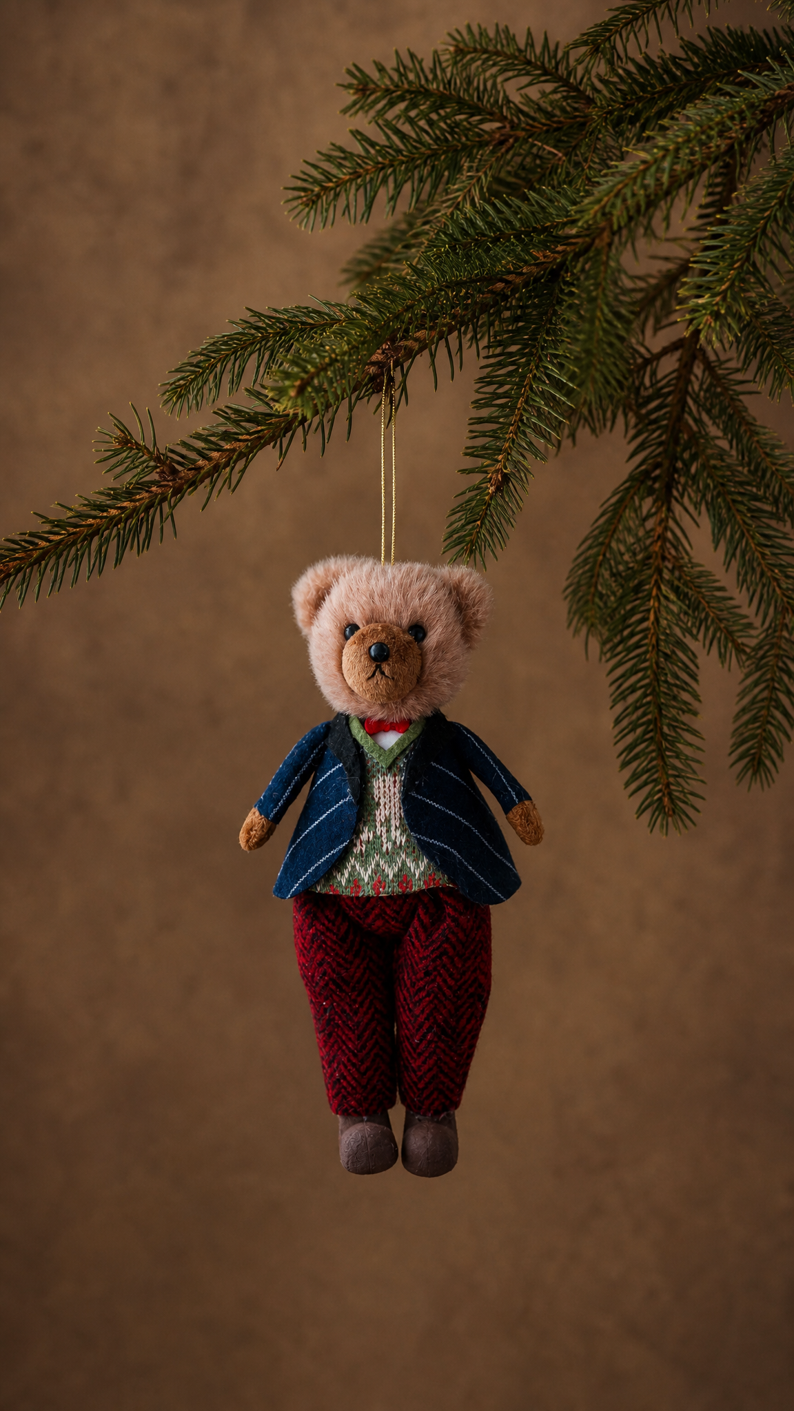 Dressed Teddy Bear Christmas Ornaments
