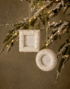 Pearl Beaded Frame Ornaments