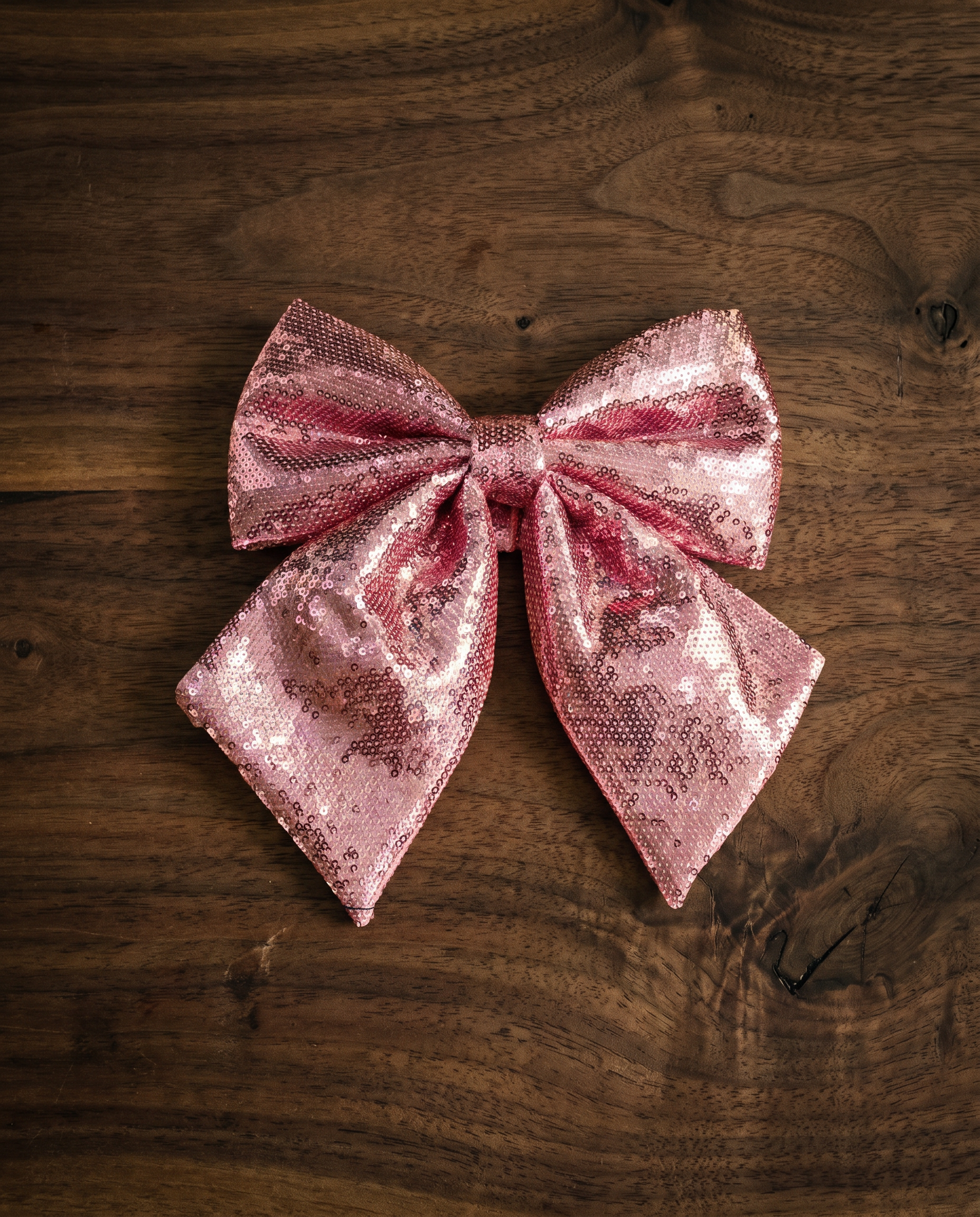 The Pink Sequin Bow Tree Topper