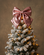 The Pink Sequin Bow Tree Topper