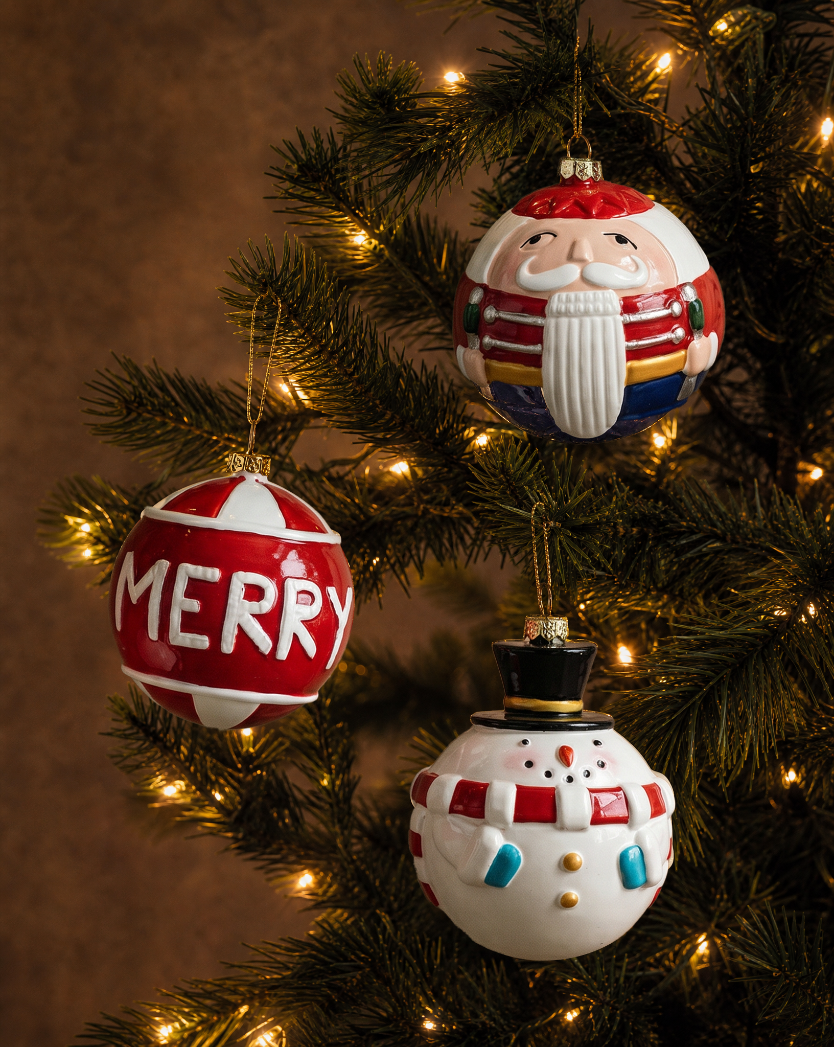 Classic Christmas Character Ball Ornaments