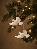 Turtle Dove Ornament Set: Vintage Ornament and Friendship Keepsake