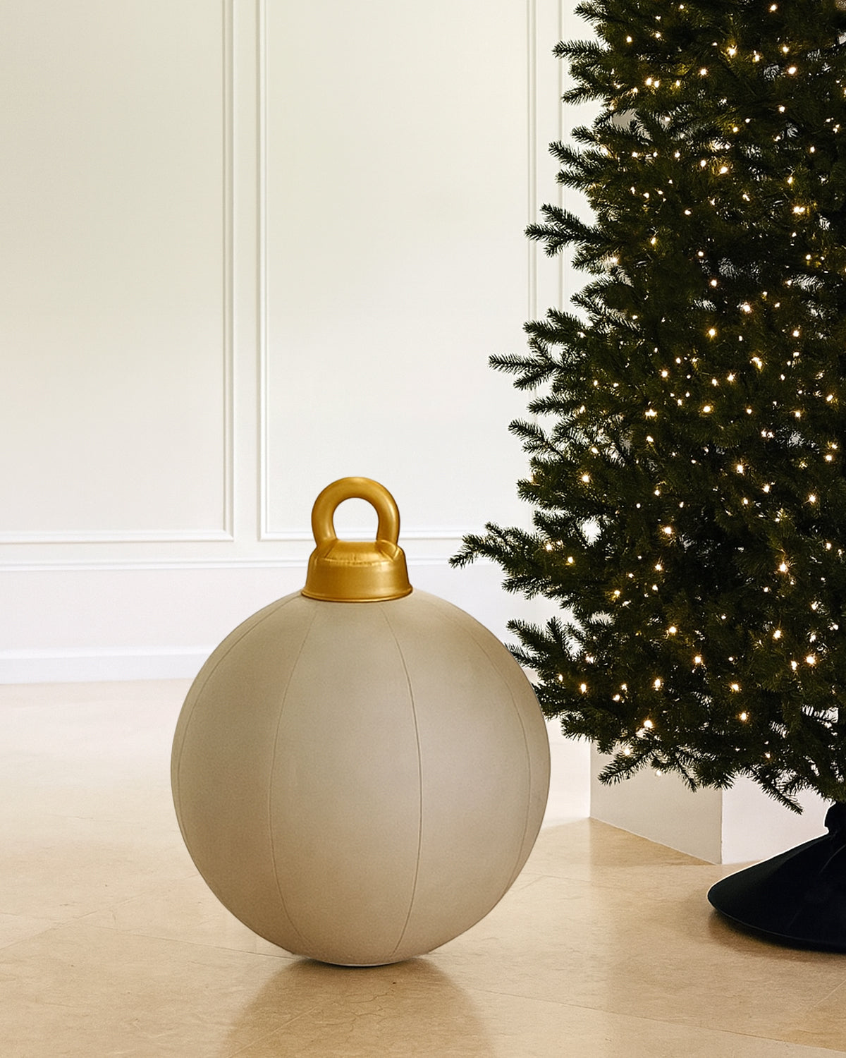 Giant 32" Inflatable Christmas Ornament  – Oversized Holiday Weather Resistant Floor Decor