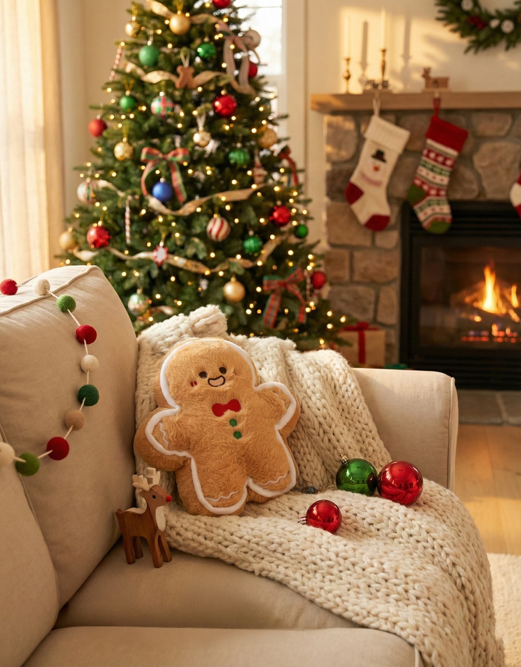 Soft Plush Stuffed Gingerbread Christmas Toy