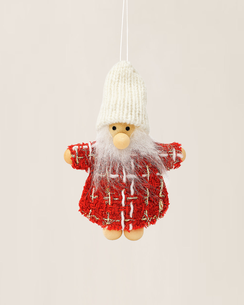 Boxed Set of 4 Plush Gnome Holiday Ornaments