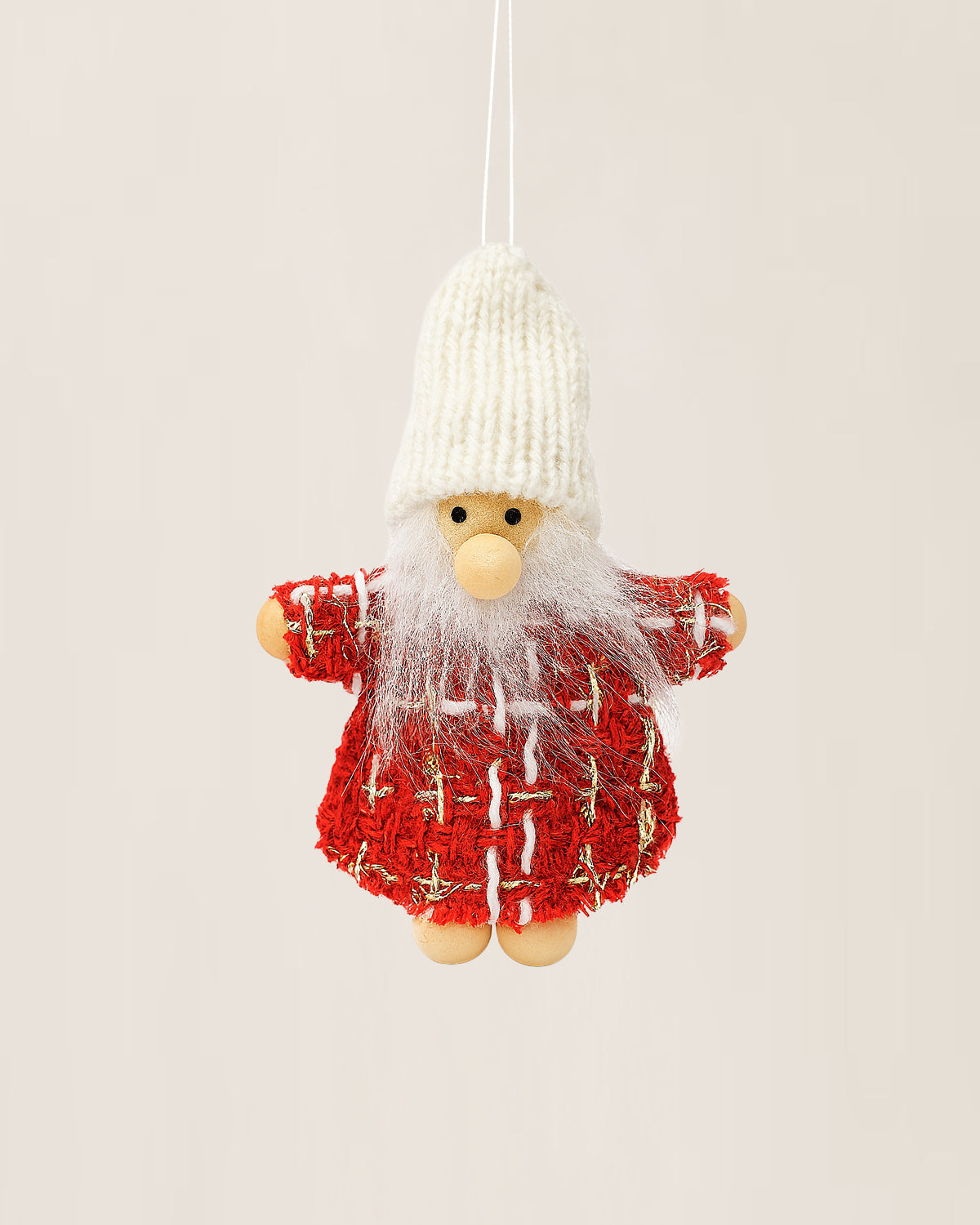 Boxed Set of 4 Plush Gnome Holiday Ornaments